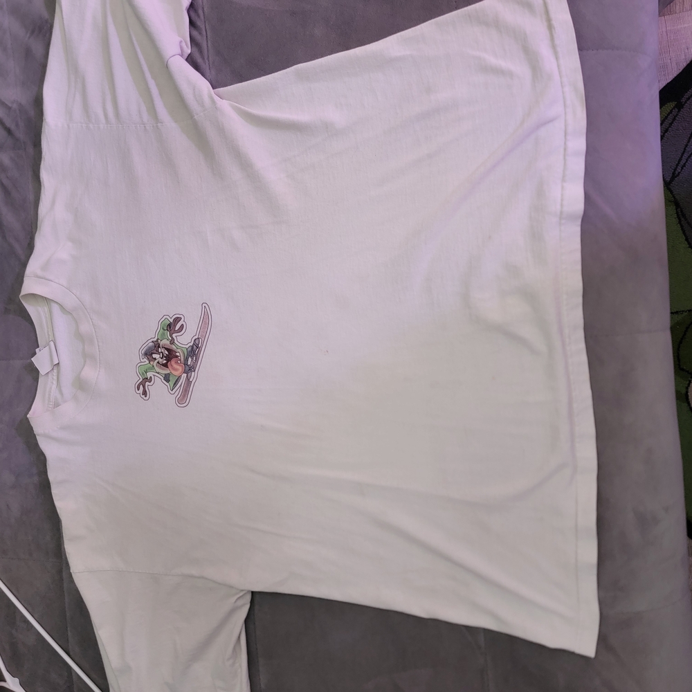 Taz Looney Tune White Graphic T-Shirt